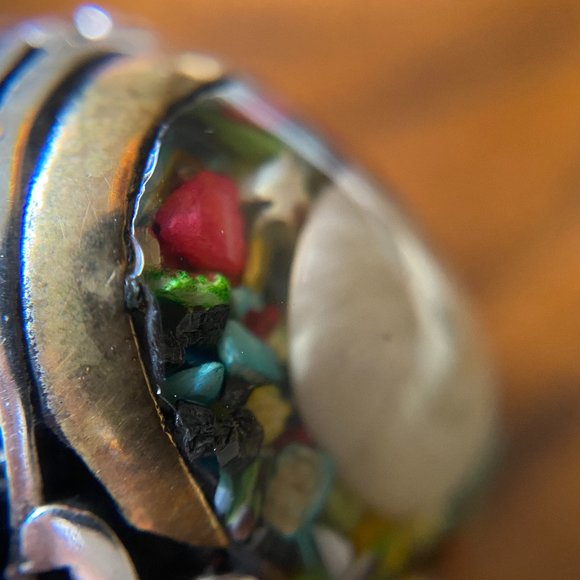 Brand New 925 Sterling Sliver Unique Men's Ring with Genuine Stones - Picture 7 of 11